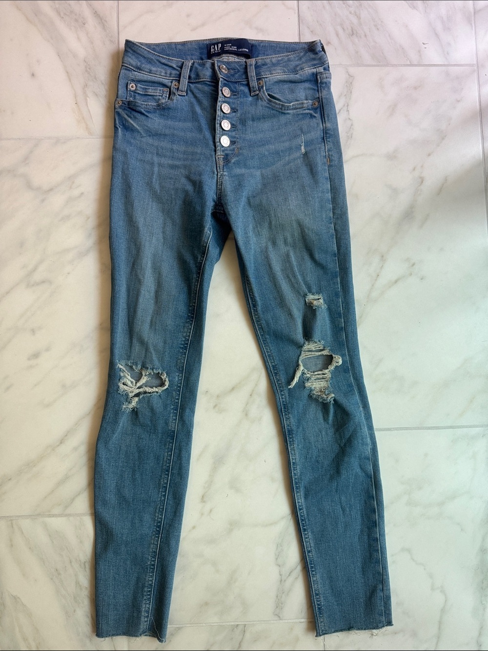 GAP High Rise Universal Legging Distressed skinny Jeans - 0/25R
